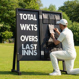 Portable cricket scoreboard, black, with clear number display