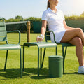 Aluminium Tennis Court Chairs in Blue, Green, and Black