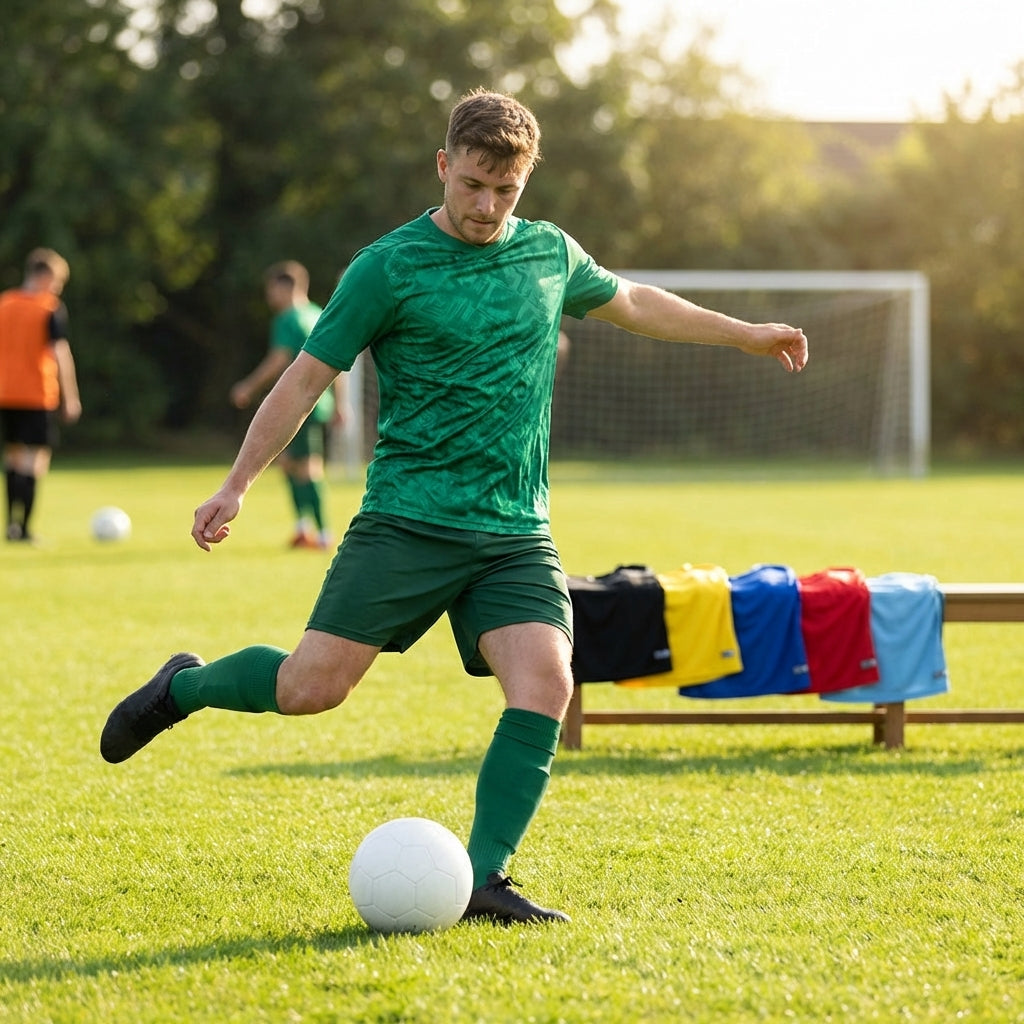 Men's football shirt in multiple colours, made from polyester for athletic use
