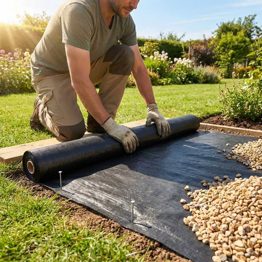 Heavy Duty Weed Control Fabric – Black – 50gsm/100gsm PP – Garden & Driveway Use