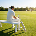 Replacement bench parts for tennis courts, available in various colours
