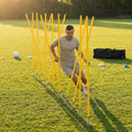 Aussie Rules Slalom Poles in fluorescent yellow for training
