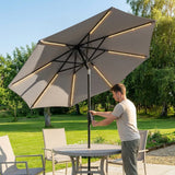 Garden Parasol 2.7m with steel frame and UV protection