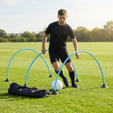 Football training passing arcs made of 34mm PVC