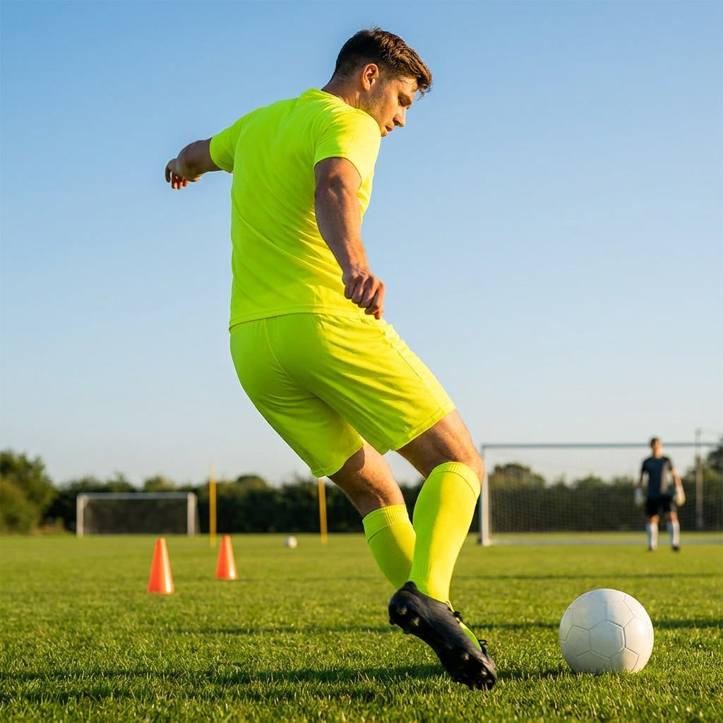 Football shorts in various colours made from polyester, ideal for sports