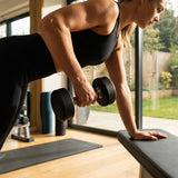 Urethane dumbbells with steel core, ideal for gyms
