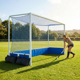 Custom aluminium hockey goal for professional use with branding options