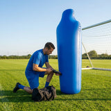 Inflatable football mannequins available in multiple sizes for training use
