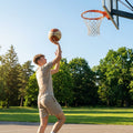 Basketball made of microfibre leather suitable for indoor and outdoor use