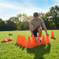 Rugby training marker cones in vibrant colours