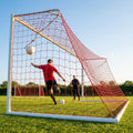 Football goal nets 24 x 8 ft, durable HDPE for clubs and schools