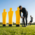 Inflatable football mannequins available in multiple sizes for training use