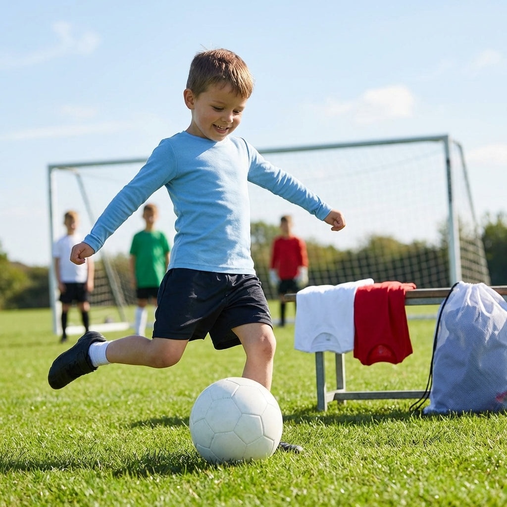 Kids' long sleeve base layer top in various colours
