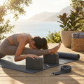 Yoga essentials bundle with mat, blocks, and straps