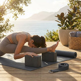 Yoga essentials bundle with mat, blocks, and straps