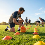 Rugby Training Marker Cones in multiple colours with cone stand