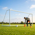 Steel football goal 16x7ft for school and park use