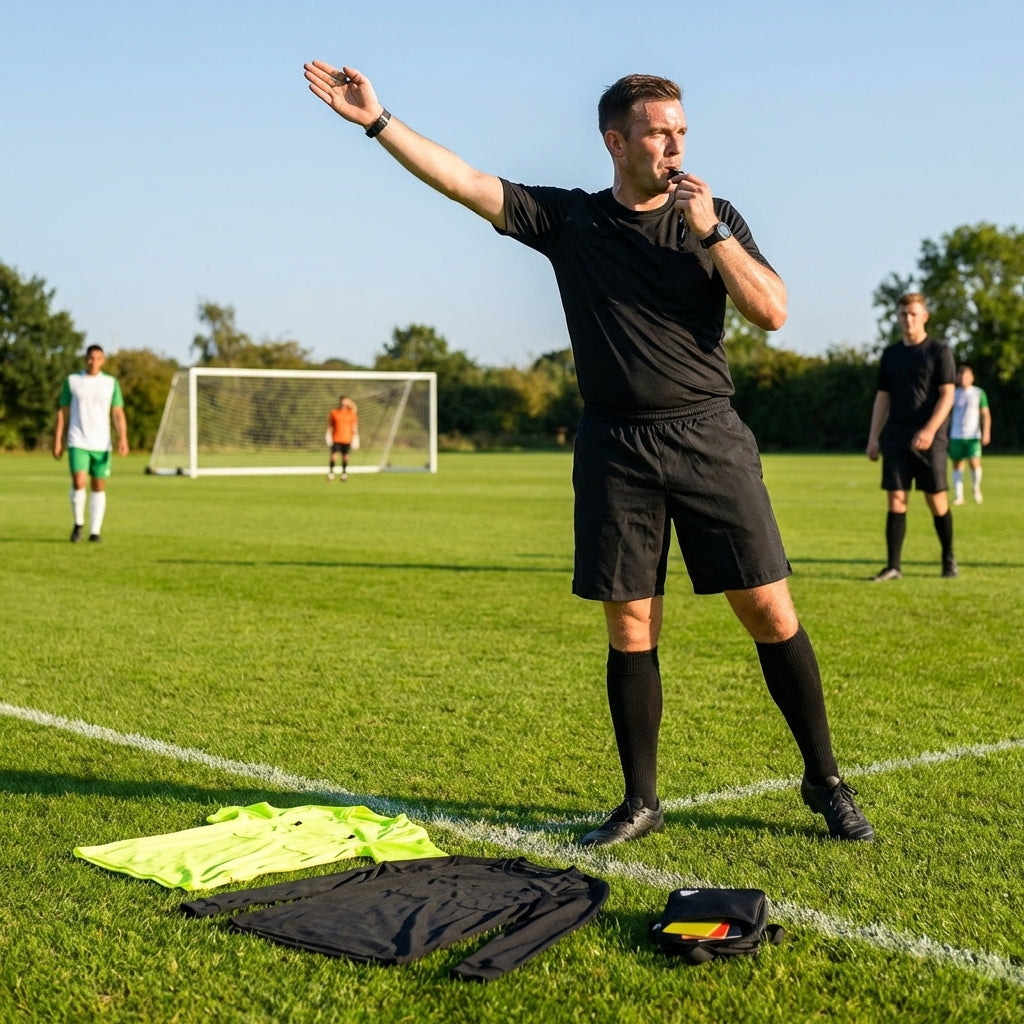 Football referee shirt with premium fabric for sports officials