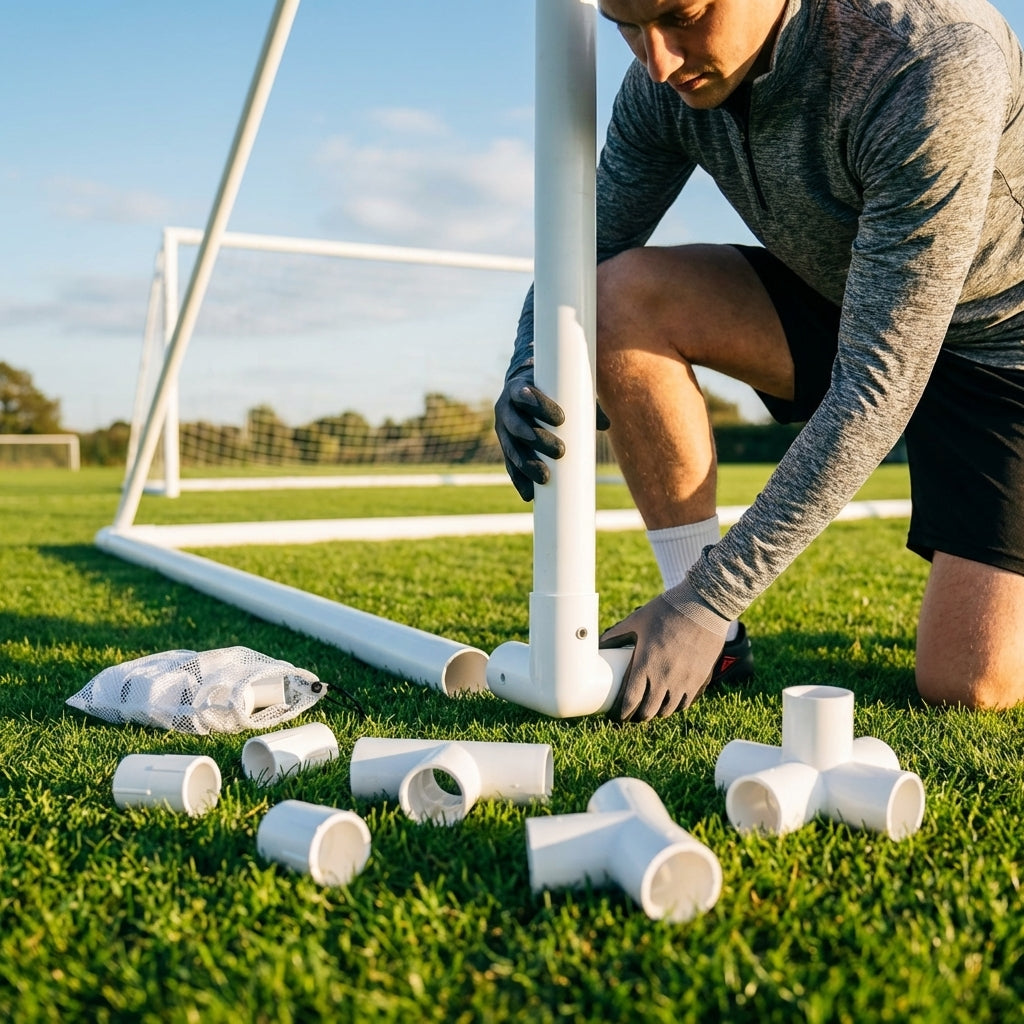 Replacement corners and connectors for football goals
