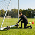All-terrain football goal wheels for easy movement