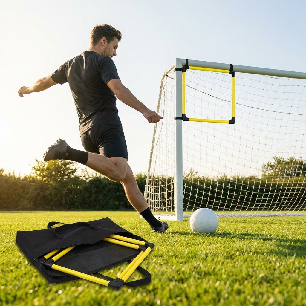 Football Goal Corner Target made of fluorescent yellow PVC