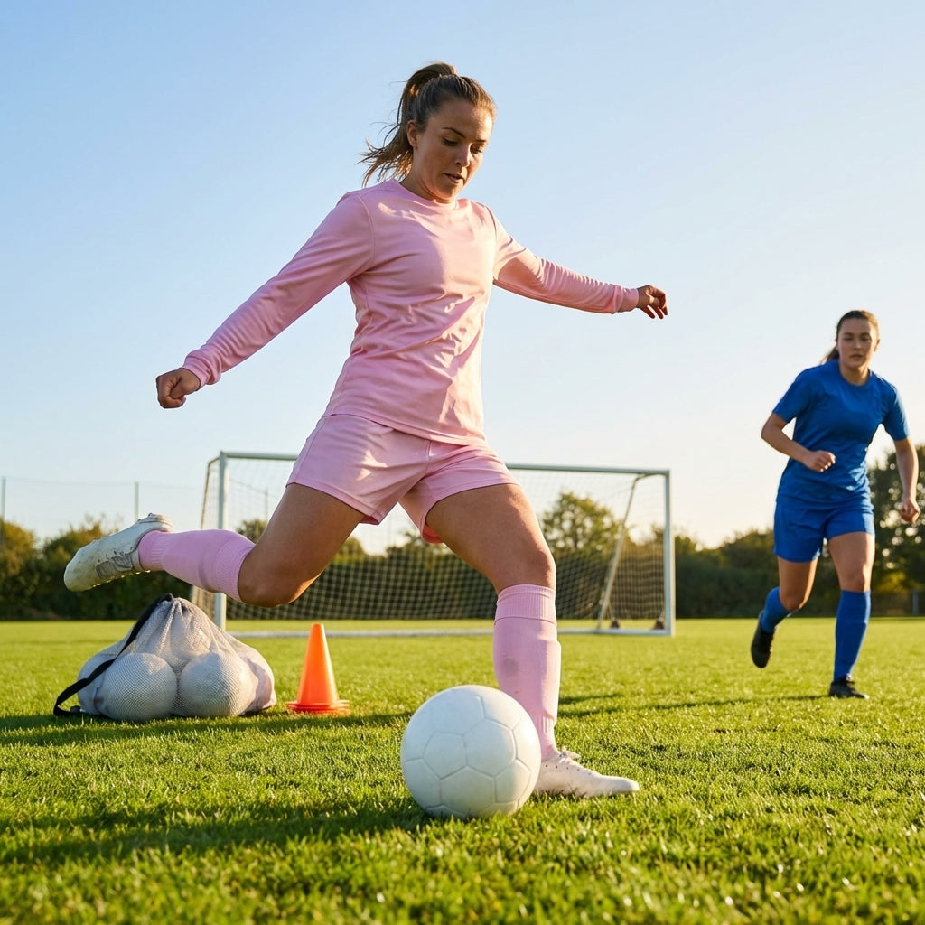 Women's Football Kit with Long Sleeve Shirt and Shorts