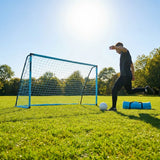 Beach football goal with fluorescent net and aluminium frame