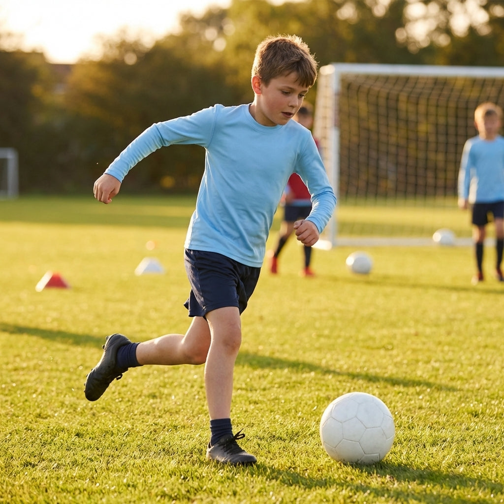 Junior Boys' Long Sleeve Base Layer Top in Various Colours