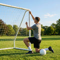 Replacement goal net for 8x6ft football goals in white HDPE