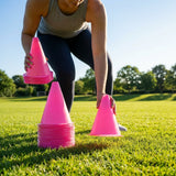 Multi-coloured basketball training marker cones