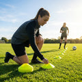 Vibrant flat disc markers for sports training