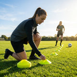 Vibrant flat disc markers for sports training