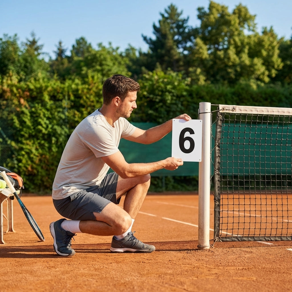 A4 PVC number plates for sports pitches and courts