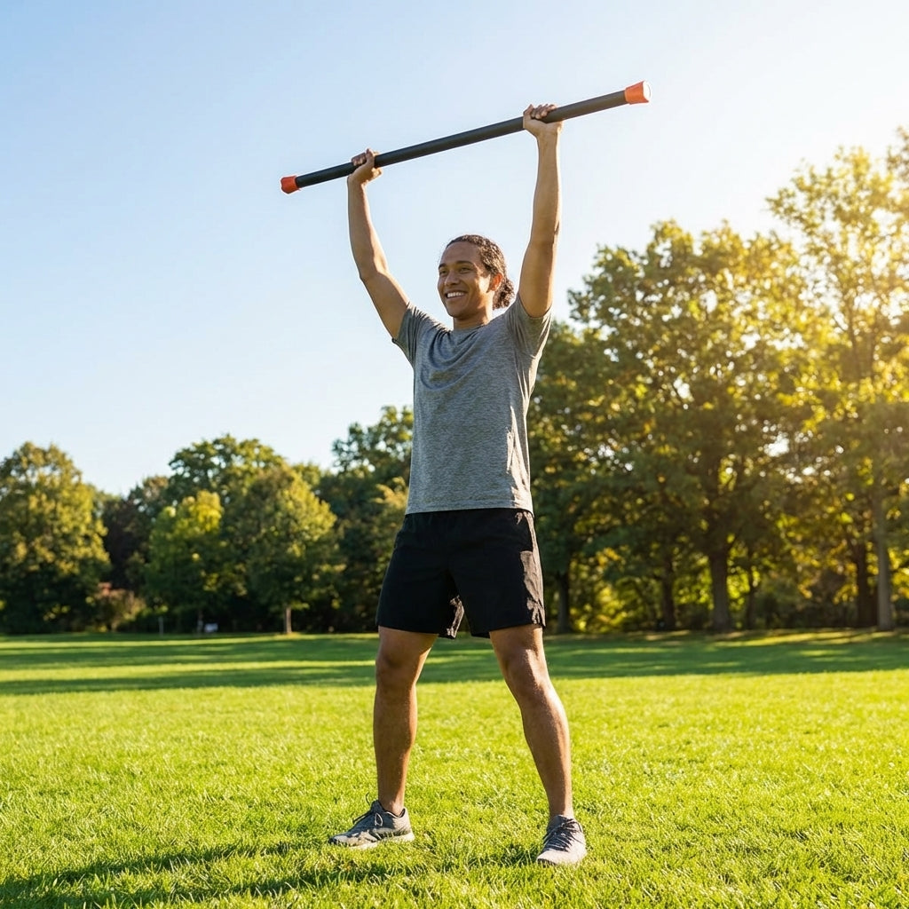 Aerobic weight bar with foam padding for home and gym use