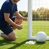 White net clips for sports net attachment