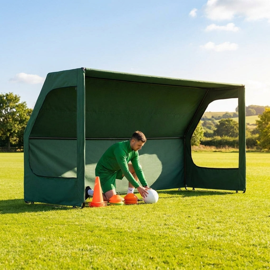 Portable team shelter in 10 colours with steel frame for sports events