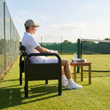 Aluminium Tennis Court Chairs in Blue, Green, and Black