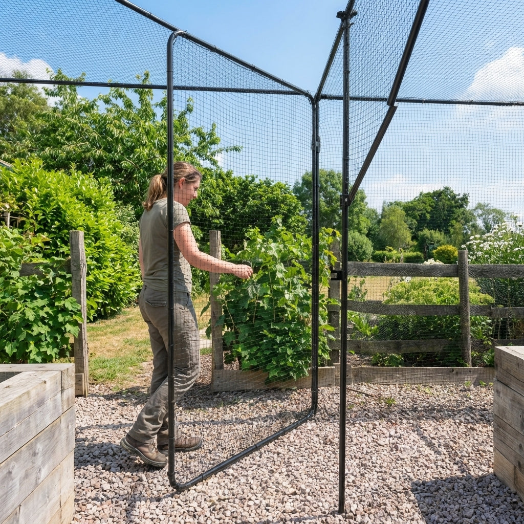Steel fruit cage kits for garden use