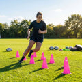 Rugby training marker cones in vibrant colours