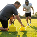 Training marker cones in vibrant colours for sports training