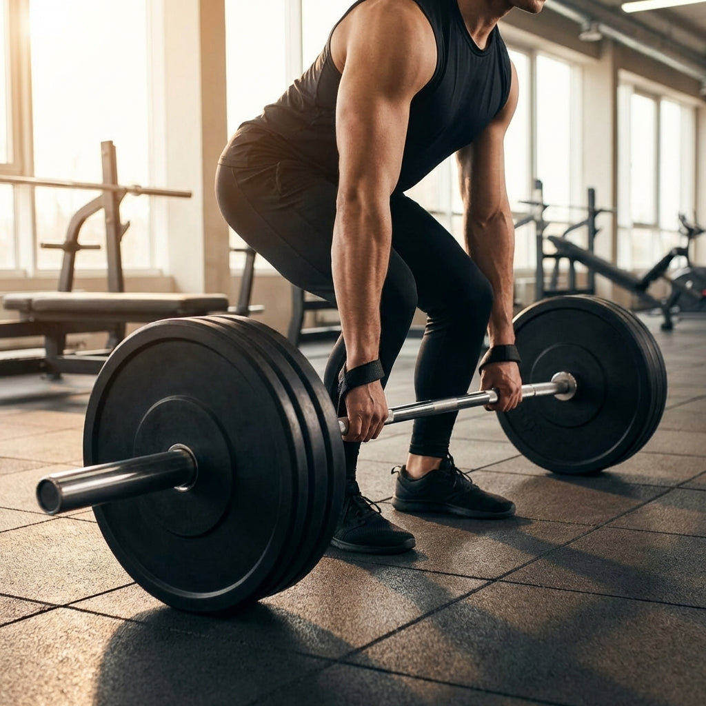 Rubber Barbell Weights with Cast Iron Core for Gym and Home Use