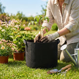 Fabric grow bags in various sizes for versatile gardening