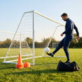 Replacement goal net for 8x6ft football goals in white HDPE