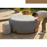 Hot Tub Thermal Cover in Grey with Double Insulation