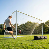 Aluminium football goal 12x6ft with weatherproof net