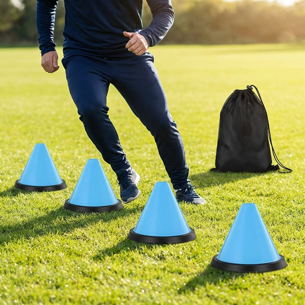 Training cones for sports practice, durable 12-inch cones