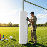 Post protector padding in black and white, 12mm foam for industrial safety