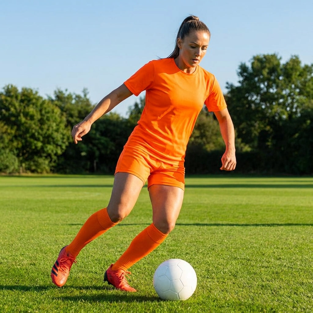 Women's Football Kit with Geometric Print Jersey