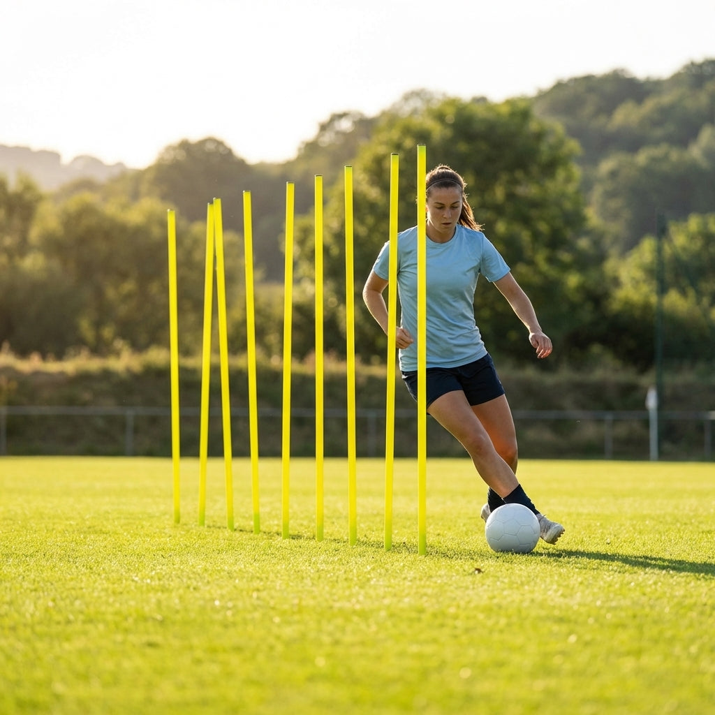 Slalom training poles in vibrant colours for agility training
