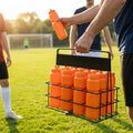Set of 10 BPA-free 750ml sports water bottles with foldable carrier